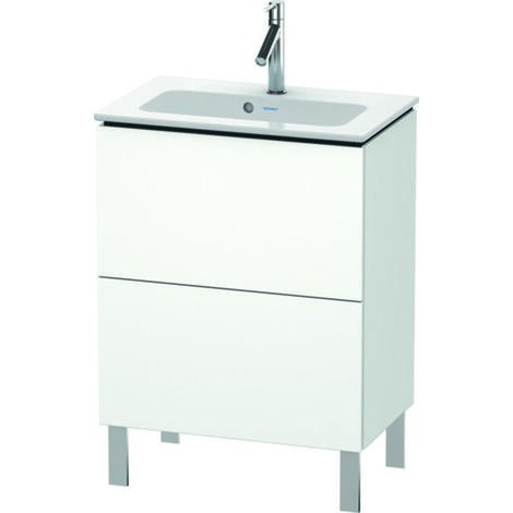 Duravit L-Cube Meuble sous-lavabo vertical Compact, 2 tiroirs,
