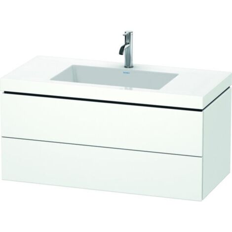 Duravit L-Cube Meuble vasque c-bonded avec base murale, 100x48
