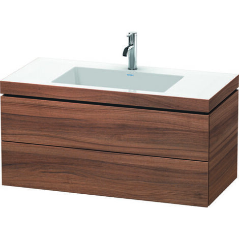 Duravit L-Cube Meuble vasque c-bonded avec base murale, 100x48