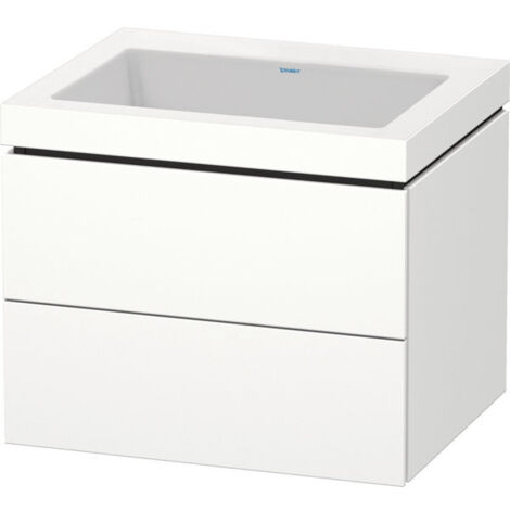 Duravit L-Cube Meuble vasque c-bonded avec socle mural, 60x48 cm,