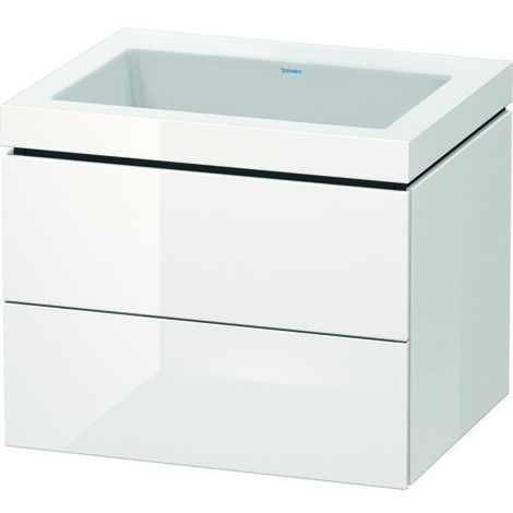 Duravit L-Cube Meuble vasque c-bonded avec socle mural, 60x48 cm,
