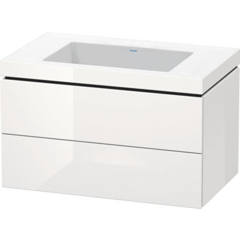 Duravit L-Cube Meuble vasque c-bonded avec socle mural, 80x48 cm,