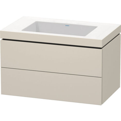 Duravit L-Cube Meuble vasque c-bonded avec socle mural, 80x48 cm,