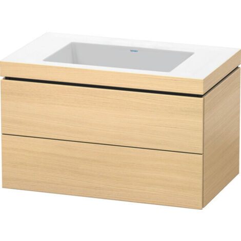 Duravit L-Cube Meuble vasque c-bonded avec socle mural, 80x48 cm,