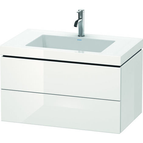 Duravit L-Cube meuble vasque c-bonded avec socle, suspendue au