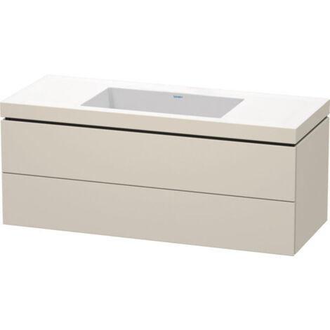 Duravit L-Cube meuble vasque c-bonded avec socle, suspendue au