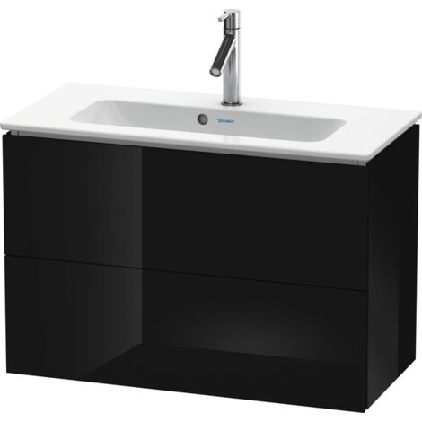 Duravit L-CUBE Mobile lavabo compatto 550x820x391mm nero lucido