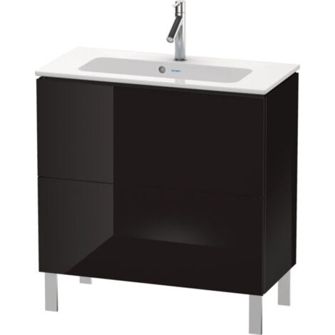 Duravit L-CUBE Mobile lavabo compatto 704x820x391mm nero lucido