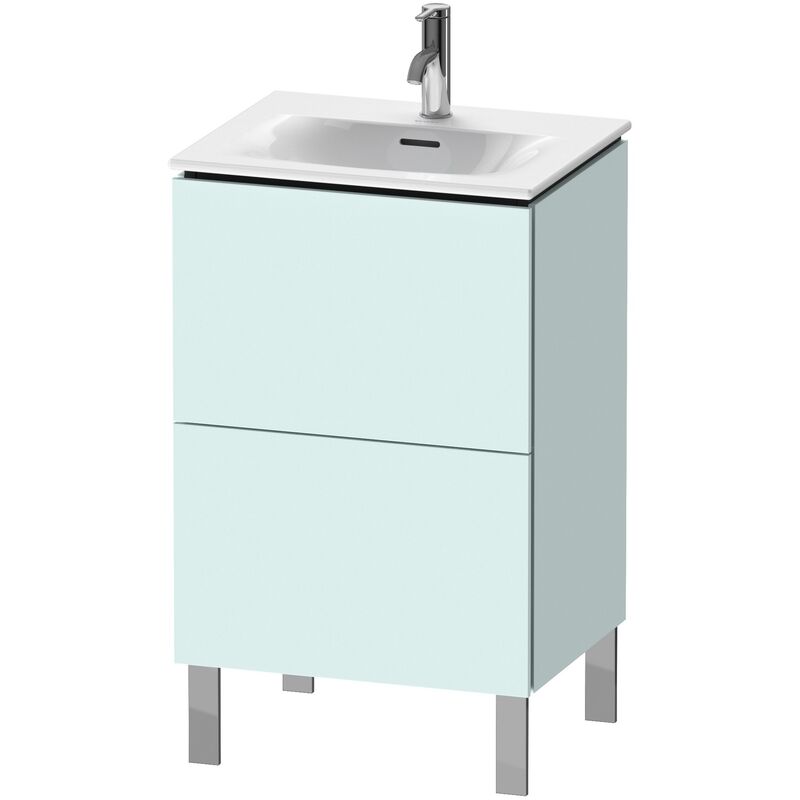 

Duravit L-Cube Módulo de lavabo vertical LC6594, 520x421 mm, 2 cajones, para Viu 234453, color: Azul claro mate - LC659400909