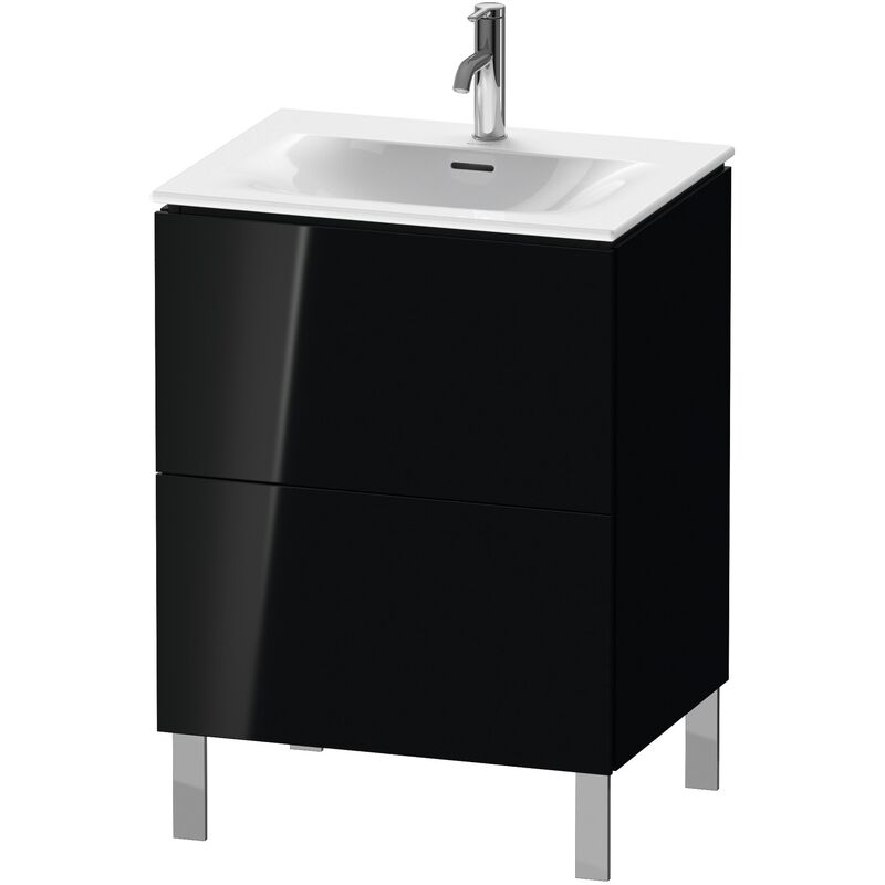 

Duravit L-Cube Módulo de lavabo vertical LC6595, 620x481 mm, 2 cajones, para Viu 234463, color: Laca negra de alto brillo - LC659504040