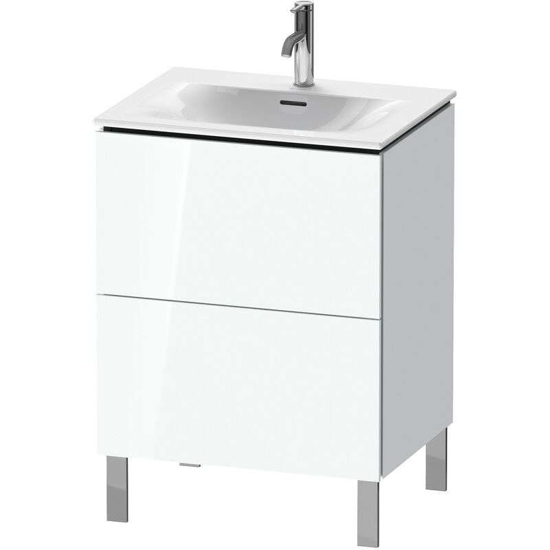 

Duravit L-Cube Módulo de lavabo vertical LC6595, 620x481 mm, 2 cajones, para Viu 234463, color: Laca blanca de alto brillo - LC659508585