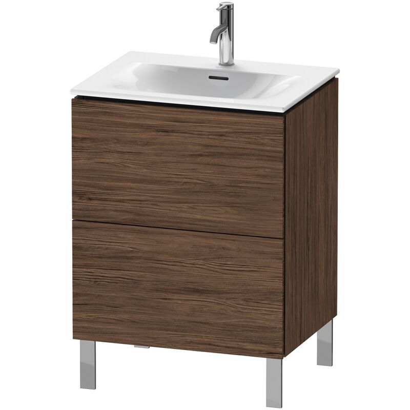 

Duravit L-Cube Módulo de lavabo vertical LC6595, 620x481 mm, 2 cajones, para Viu 234463, color: Nogal Oscuro - LC659502121