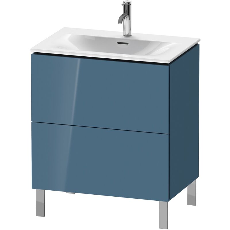 

Duravit L-Cube Módulo de lavabo vertical LC6596, 720x481 mm, 2 cajones, para Viu 234473, color: Laca de alto brillo Stone Blue - LC659604747