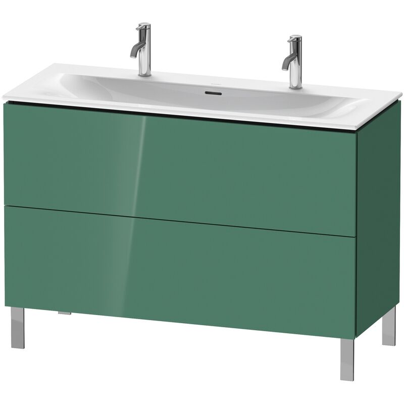 

Duravit L-Cube Módulo de lavabo vertical LC6599, 1220x481 mm, 2 cajones, para Viu 234412, color: Jade laca alto brillo - LC659900303