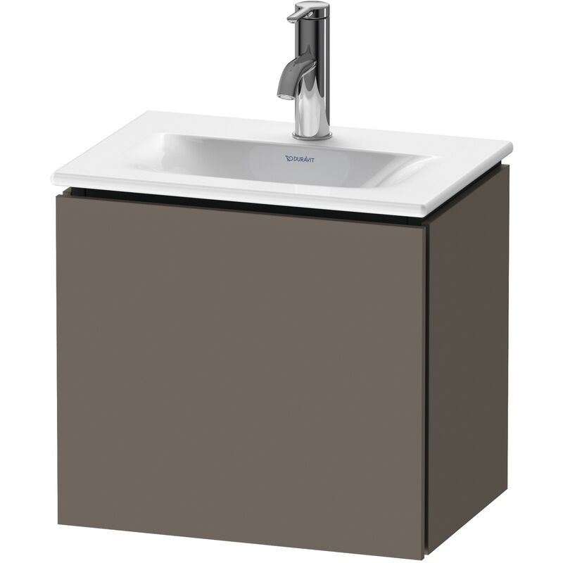 

Duravit L-Cube Módulo mural LC6133, 440x311 mm, 1 puerta, con bisagra a la derecha, para Viu 073345, color: Flanela Gris seda lacado mate