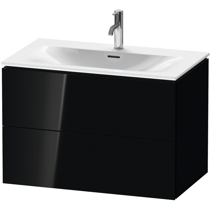 

Duravit L-Cube Módulo mural LC6307, 820x481 mm, 2 cajones, para Viu 234483, color: Laca negra de alto brillo - LC630704040