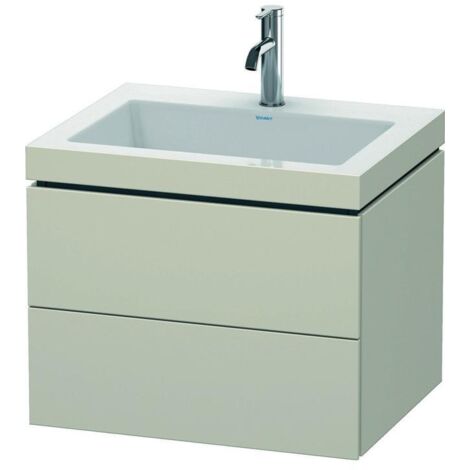 Duravit L-Cube Möbelwaschtisch c-bonded mit Unterbau wandhängend,