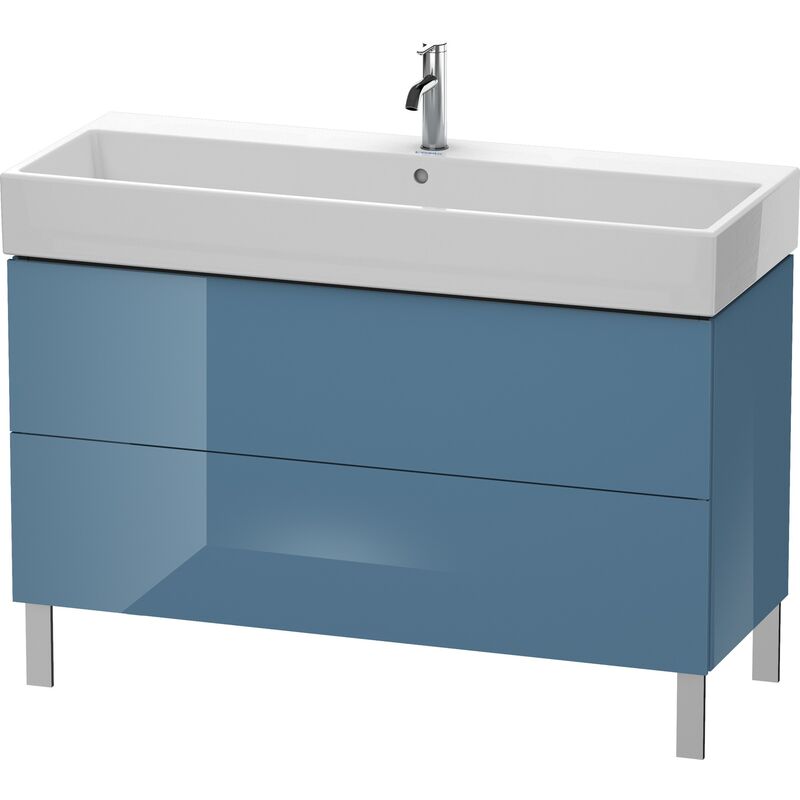 

Duravit L-Cube Mueble de aseo vertical 118,4 x 45,9 cm, 2 extraíbles, para Vero Air 235012, color: Laca de alto brillo Stone Blue - LC677904747