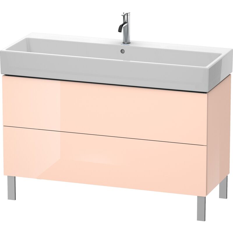 

Duravit L-Cube Mueble de aseo vertical 118,4 x 45,9 cm, 2 extraíbles, para Vero Air 235012, color: Perla de albaricoque laca de alto brillo