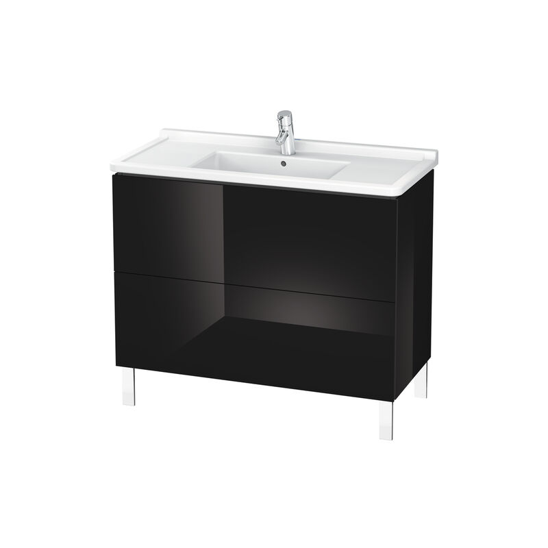 

Duravit L-Cube Mueble de aseo vertical, 2 cajones, 1020mm, para Starck 3, color: Laca negra de alto brillo - LC661004040