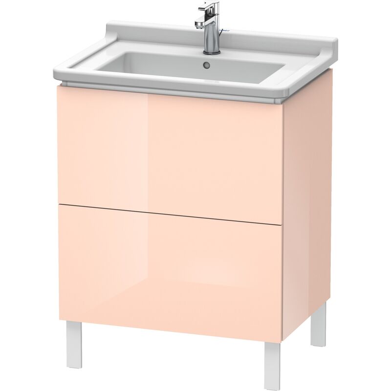 

Duravit L-Cube Mueble de aseo vertical, 2 cajones, 670mm, para Starck 3, color: Perla de albaricoque laca de alto brillo - LC660801010