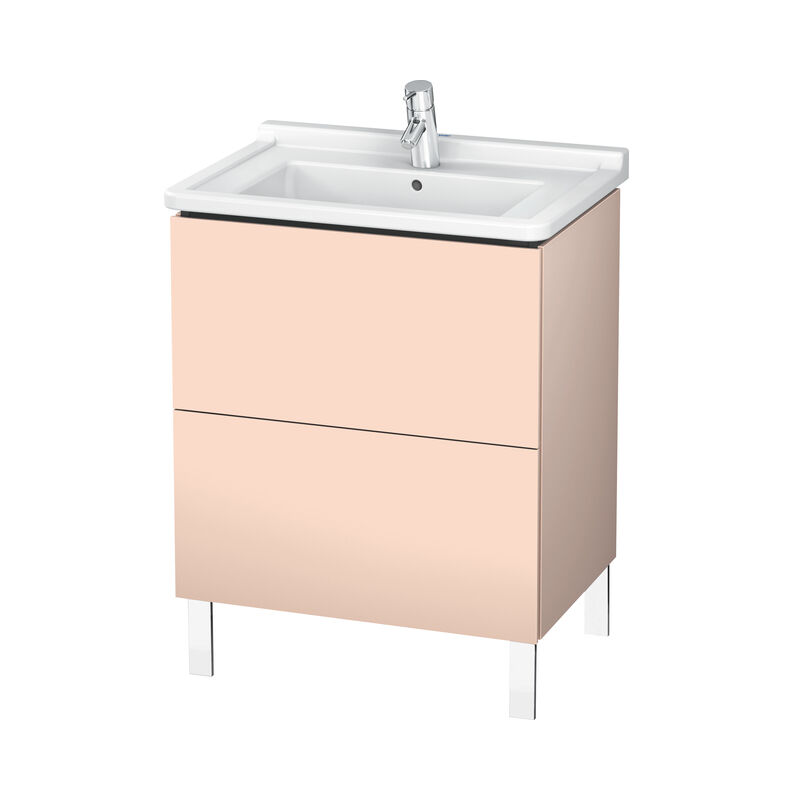 

Duravit L-Cube Mueble de aseo vertical, 2 cajones, 670mm, para Starck 3, color: Albaricoque Perla seda laca mate - LC660802020