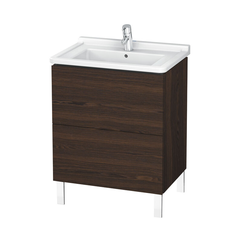 

Duravit L-Cube Mueble de aseo vertical, 2 cajones, 670mm, para Starck 3, color: Nogal cepillado Chapa de madera auténtica - LC660806969