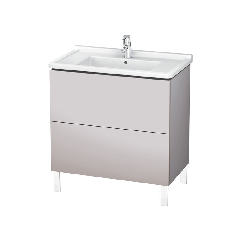 

Duravit L-Cube Mueble de aseo vertical, 2 cajones, 820mm, para Starck 3, color: Blanco Lila Seda Laca mate - LC660908787