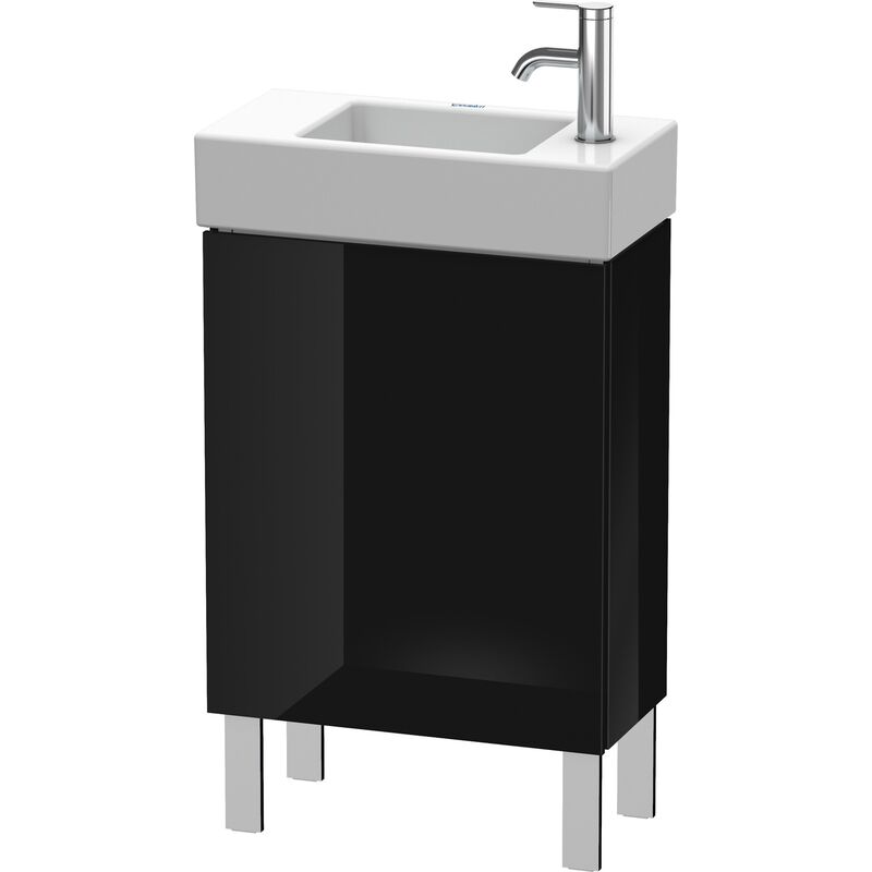 

Duravit L-Cube Mueble de aseo vertical 48,0 x 24,0 cm, 1 puerta, 1 balda de cristal, para Vero Air 072450 LC6751L, color: Laca negra de alto brillo