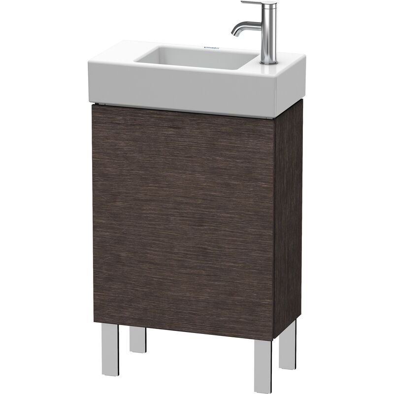 

Duravit L-Cube Mueble de aseo vertical 48,0 x 24,0 cm, 1 puerta, 1 balda de cristal, para Vero Air 072450 LC6751L, color: roble oscuro cepillado