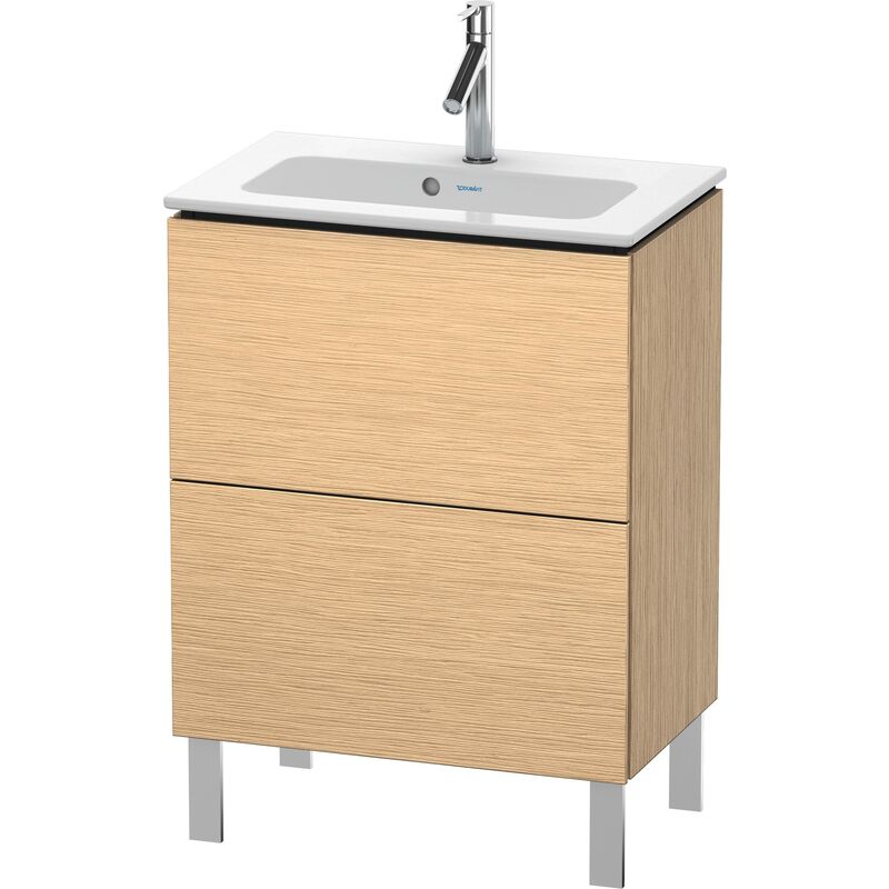 

Duravit L-Cube Mueble de aseo vertical Compact, 2 cajones, anchura: 620mm, para Me by Starck 234263, color: Roble cepillado Chapa de madera auténtica