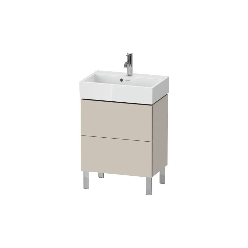 

Duravit L-Cube mueble de baño vertical Compact, 2 cajones, ancho: 584mm, para Vero Air 236860, color: Nogal cepillado Chapa de madera auténtica