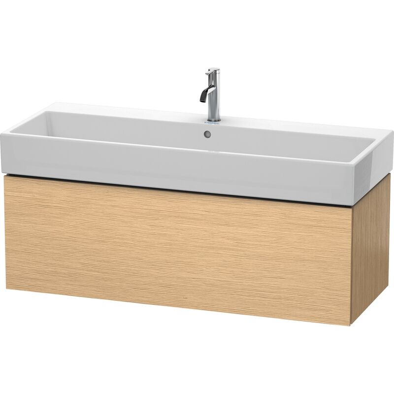 

Duravit L-Cube Mueble de pared, 1 extraíble, 118,4 x 45,9 cm, para Vero Air 235012, color: Roble cepillado Chapa de madera auténtica - LC617901212