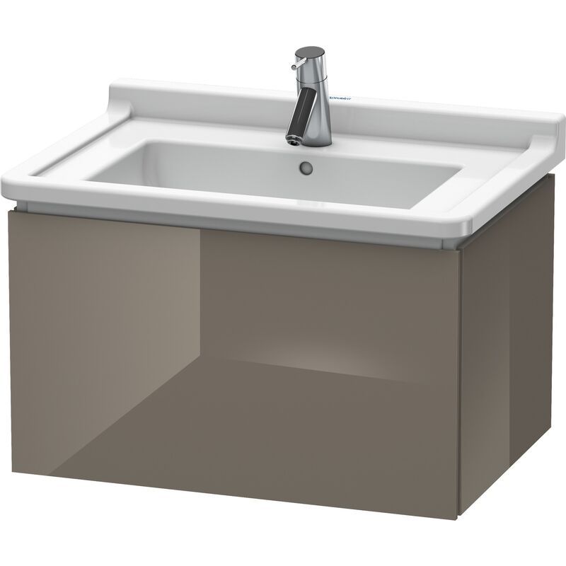 

Duravit L-Cube Mueble de pared, 1 extraíble, 670mm, para Starck 3, color: Laca de color gris franela de alto brillo - LC616408989