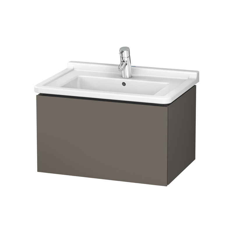 

Duravit L-Cube Mueble de pared, 1 extraíble, 670mm, para Starck 3, color: Flanela Gris seda lacado mate - LC616409090