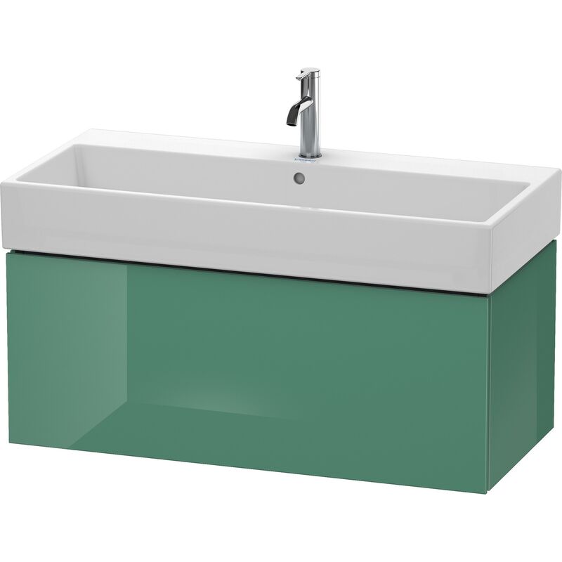 

Duravit Ag - Duravit L-Cube Mueble de pared, 1 extraíble, 98,4 x 45,9 cm, para Vero Air 235010, color: Jade laca alto brillo - LC617800303