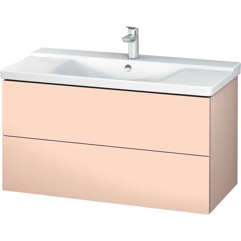 

Duravit L-Cube Mueble de pared 1020mm, profundidad 481, 2 cajones, adecuado para P3 Comfort Artículo 233210, color: Albaricoque Perla seda laca mate