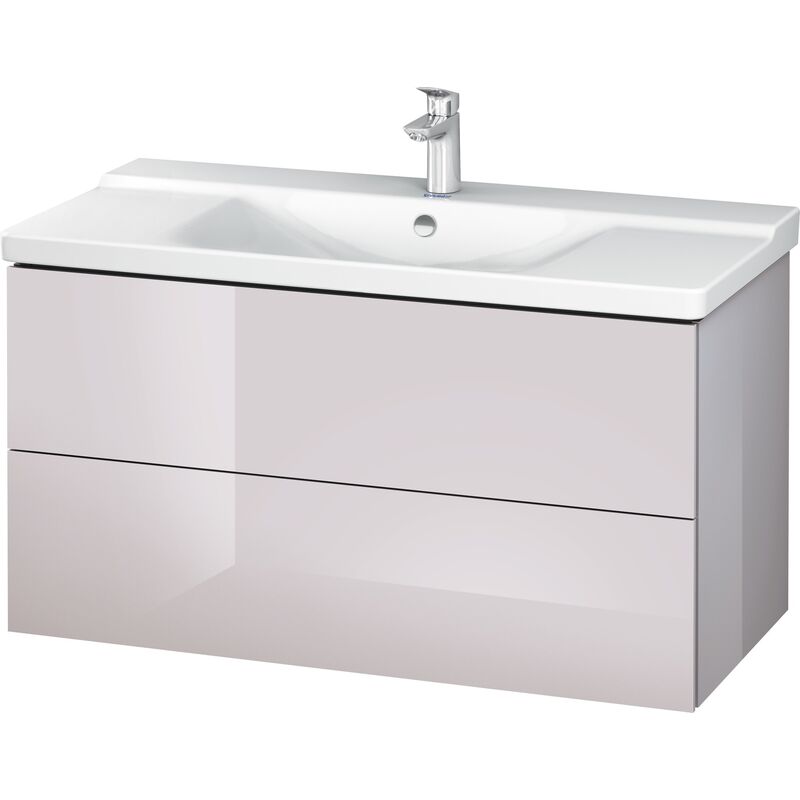 

Duravit L-Cube Mueble de pared 1020mm, profundidad 481, 2 cajones, adecuado para P3 Comfort Artículo 233210, color: Laca blanca lila alto brillo