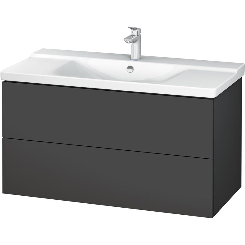 

Duravit L-Cube Mueble de pared 1020mm, profundidad 481, 2 cajones, adecuado para P3 Comfort Artículo 233210, color: Grafito Mate Decoración