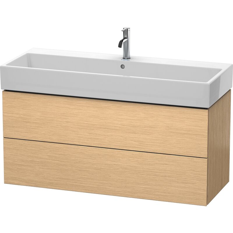 

Duravit L-Cube Mueble de pared, 2 cajones, 118,4 x 45,9 cm, para Vero Air 235012, color: Roble cepillado Chapa de madera auténtica - LC627901212