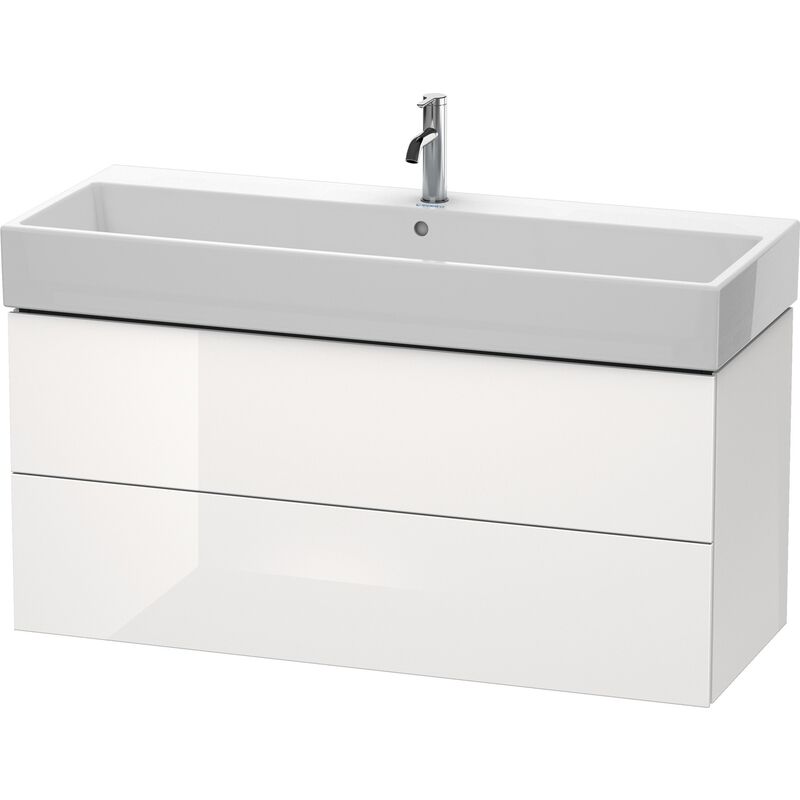 

Duravit L-Cube Mueble de pared, 2 cajones, 118,4 x 45,9 cm, para Vero Air 235012, color: Decoración blanca de alto brillo - LC627902222