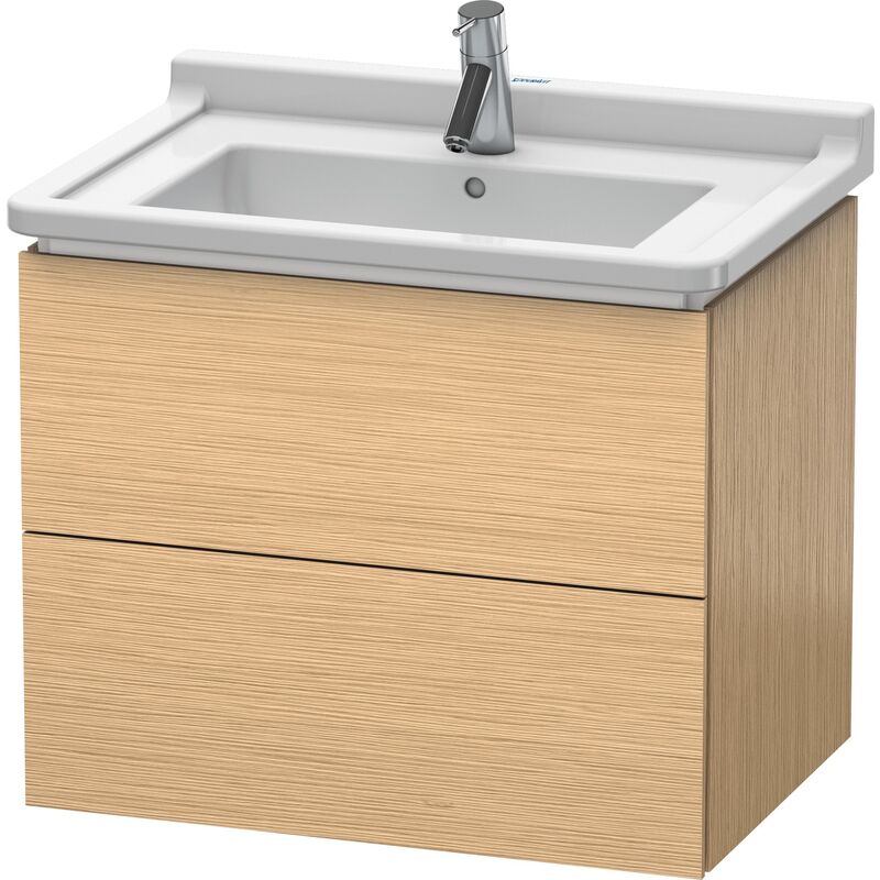 

Duravit L-Cube Mueble de pared, 2 cajones, 670mm, para Starck 3, color: Roble cepillado Chapa de madera auténtica - LC626401212