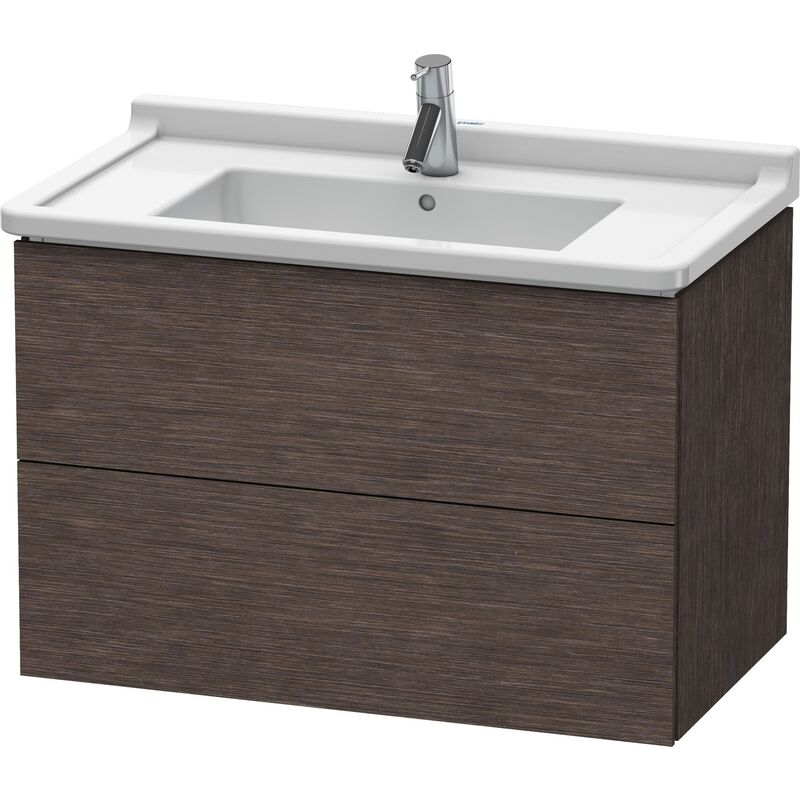 

Duravit L-Cube Mueble de pared, 2 cajones, 820mm, para Starck 3, color: roble oscuro cepillado chapa de madera auténtica - LC626507272