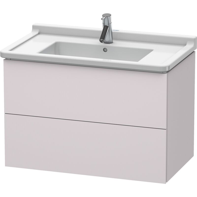 

Duravit L-Cube Mueble de pared, 2 cajones, 820mm, para Starck 3, color: Blanco Lila Seda Laca mate - LC626508787