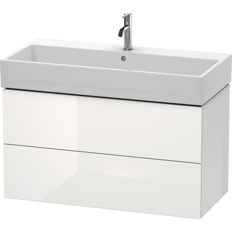 

Duravit L-Cube Mueble de pared, 2 cajones, 98,4 x 45,9 cm, para Vero Air 235010, color: Laca blanca de alto brillo - LC627808585