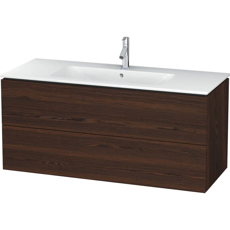 

Duravit L-Cube Mueble de pared, 2 cajones, ancho: 1220mm, para mí de Starck 233612, color: Nogal cepillado Chapa de madera auténtica - LC624306969