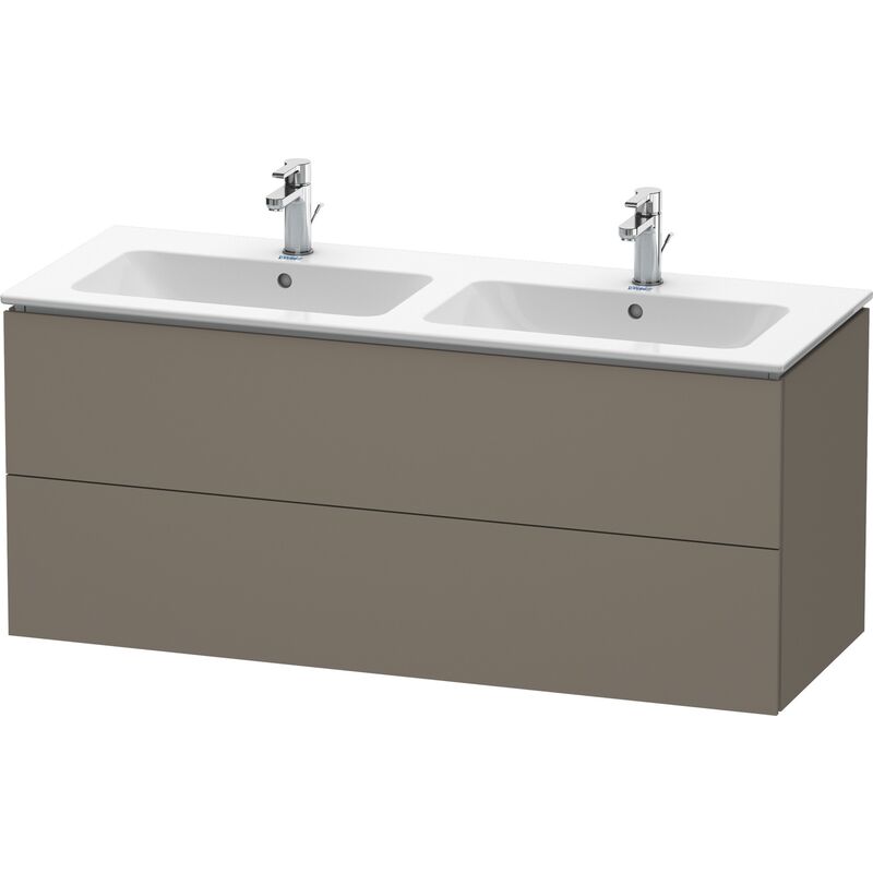 

Duravit L-Cube Mueble de pared, 2 cajones, ancho: 1290mm, para Me by Starck 233613, color: Flanela Gris seda lacado mate - LC625809090