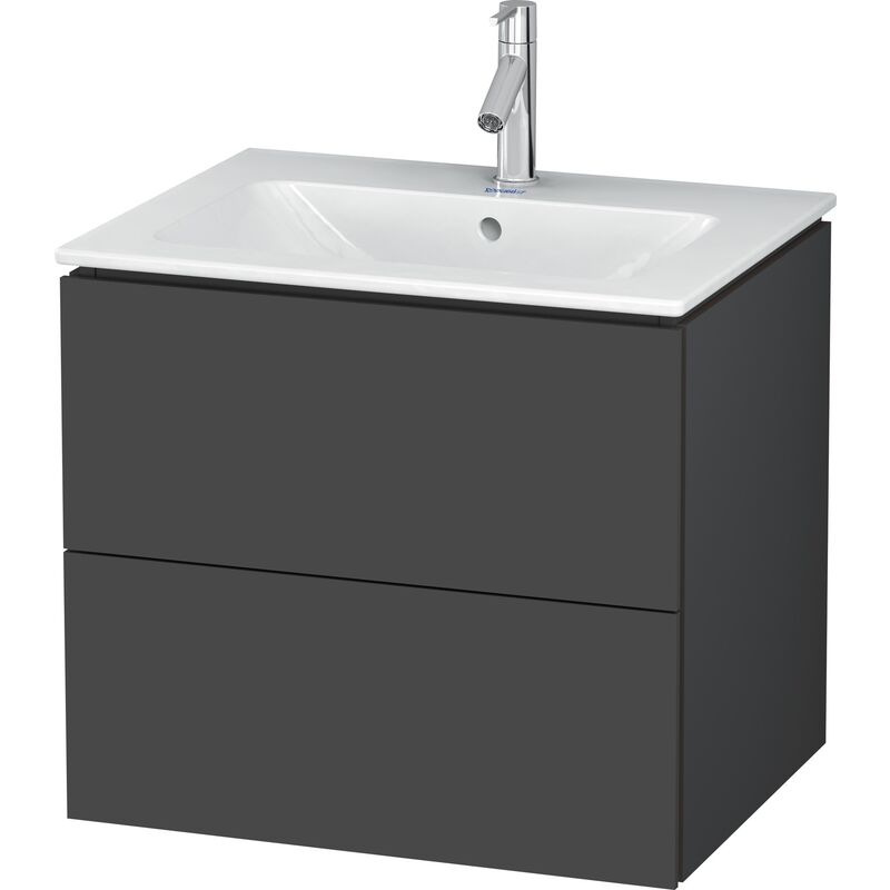 

Duravit L-Cube Mueble de pared, 2 cajones, ancho: 620mm, para mí de Starck 233663, color: Grafito Mate Decoración - LC624004949