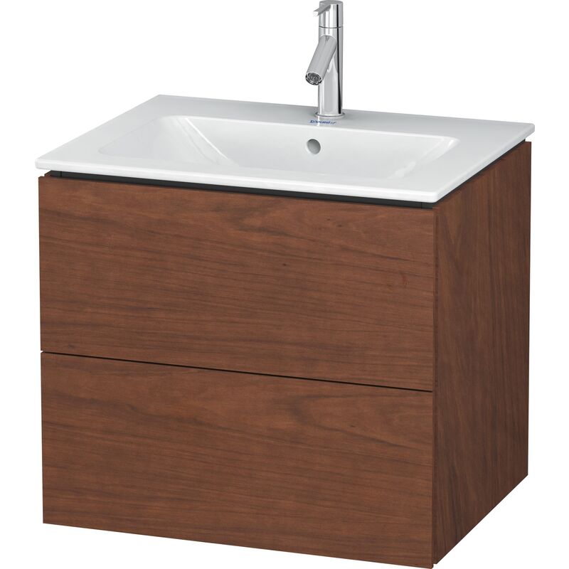 

Duravit L-Cube Mueble de pared, 2 cajones, ancho: 620mm, para mí de Starck 233663, color: Chapa de madera auténtica de nogal americano - LC624001313