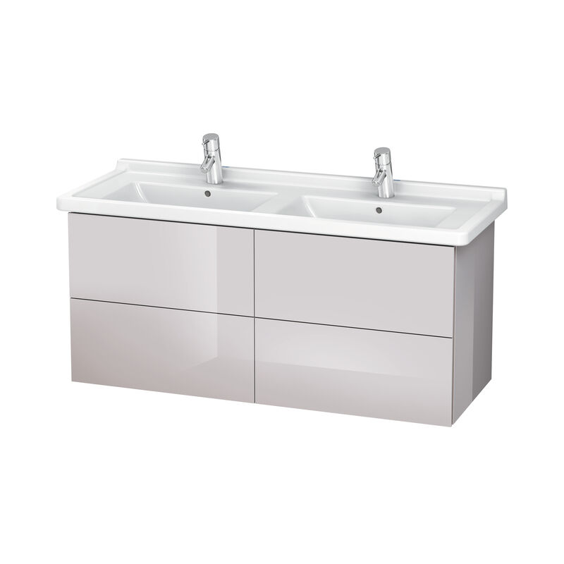 

Duravit L-Cube Mueble de pared, 4 cajones, 1220mm, para Starck 3, color: Laca blanca lila alto brillo - LC626902727